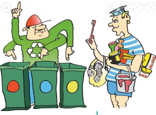 Avfall sortering og ryddighet rundt avfall stasjoner